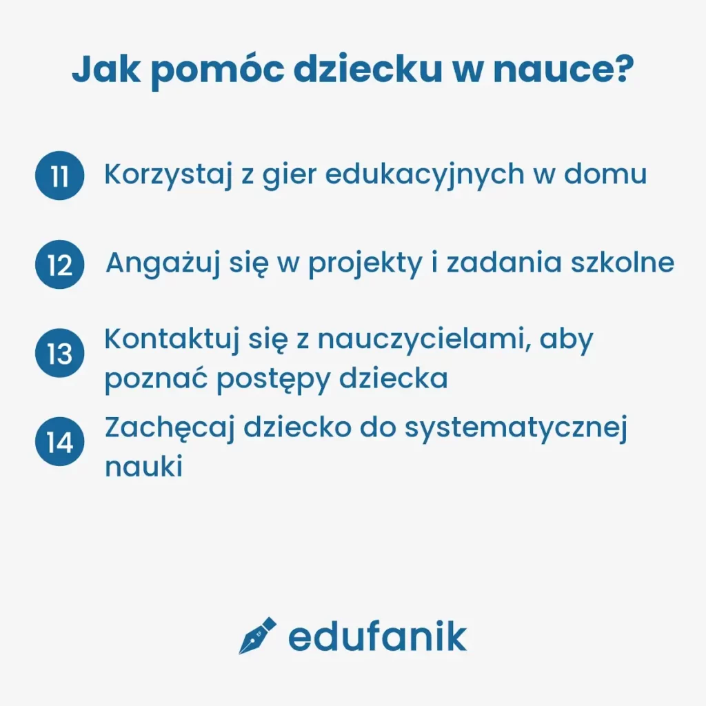 Jak pomóc dziecku w nauce, sposoby od 11 do 14