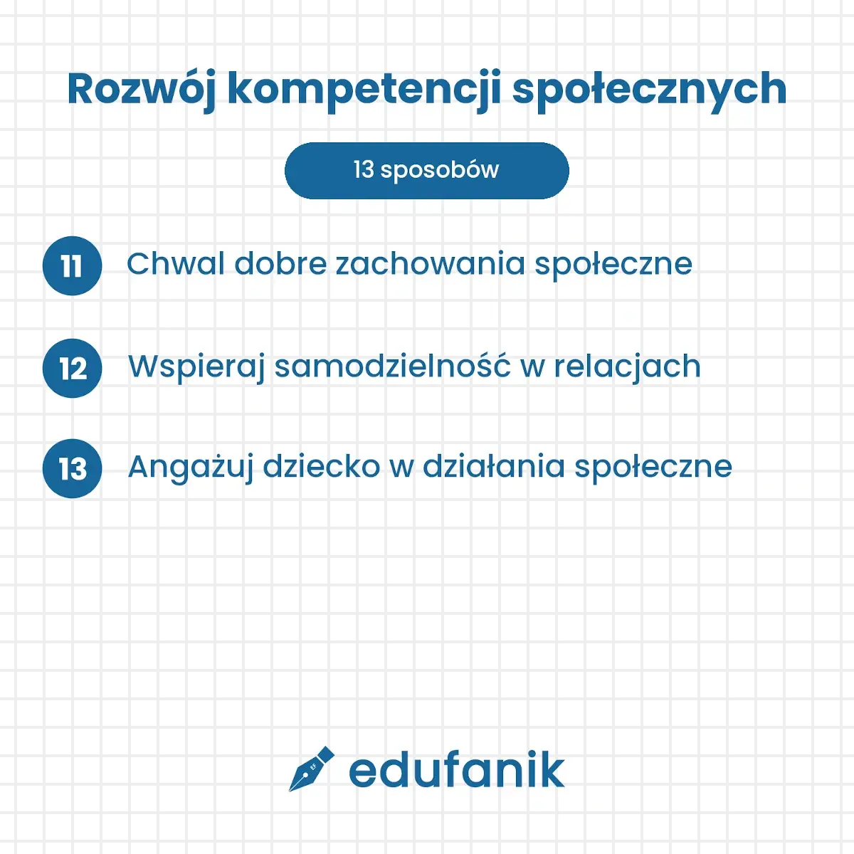 Rozwój kompetencji społecznych u dzieci sposoby od 11 do 13